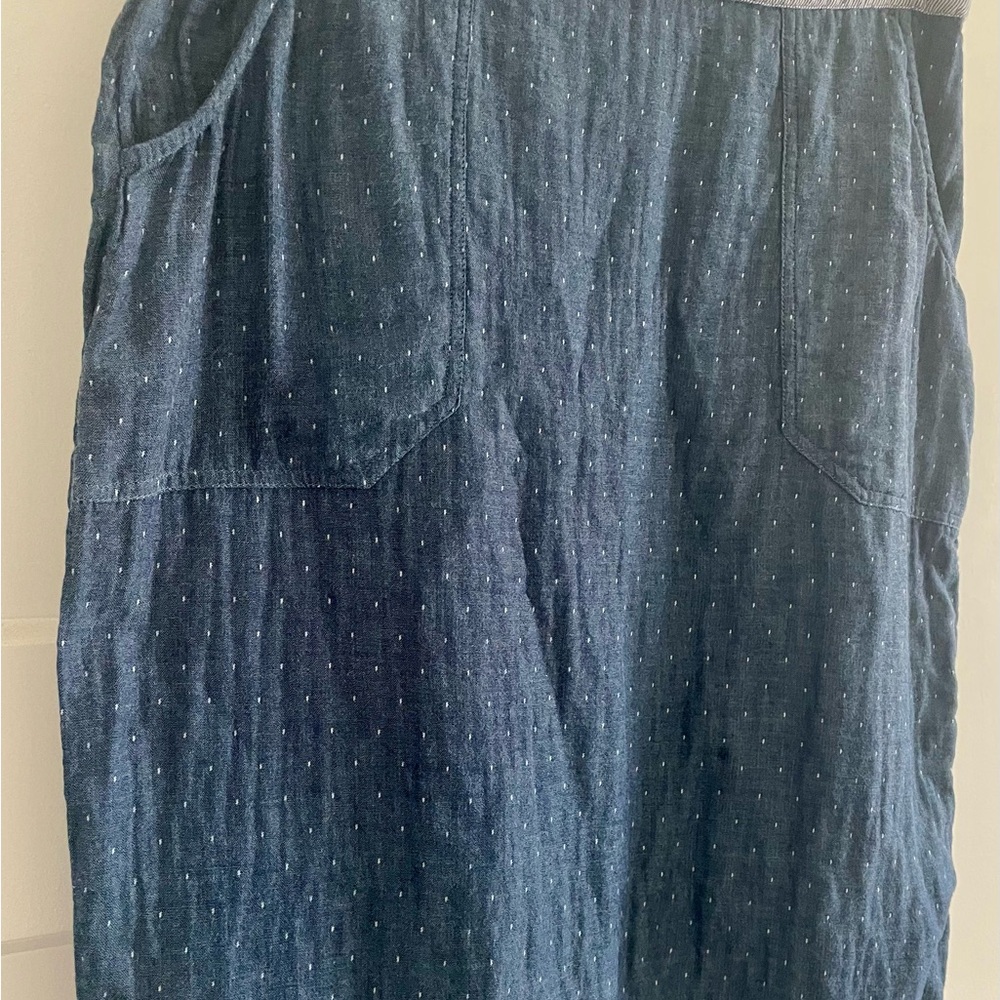 DownEast Blue Polka-dotted Skirt